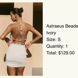 Meshki Backless Ivory Dress